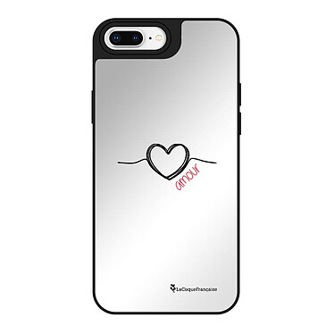 LaCoqueFrançaise Coque iPhone 7 Plus/8 Plus miroir Coeur Noir Amour Design