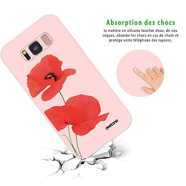 Avis Evetane Coque Samsung Galaxy S8 Silicone Liquide Douce rose pâle Coquelicot