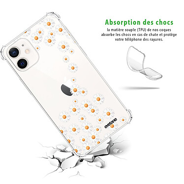 Avis Evetane Coque iPhone 12 mini anti-choc souple angles renforcés transparente Motif Marguerite