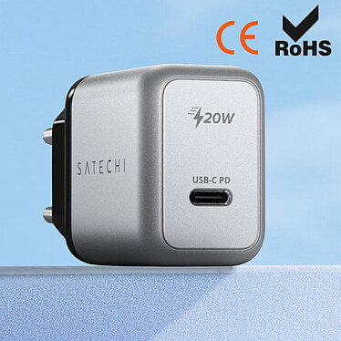 Avis Satechi Chargeur Secteur USB-C Power Delivery 20W Design Compact Gris Sidéral