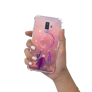 Evetane Coque Samsung Galaxy S9 Plus anti-choc souple angles renforcés transparente Motif Attrape rêve rose pas cher