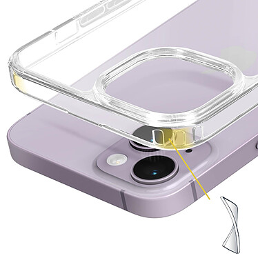 Avizar Coque pour iPhone 14 Dos Rigide Contour Souple Transparent pas cher