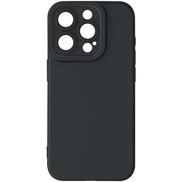 Avizar Coque pour iPhone 15 Pro Max Silicone Mat Protection Caméra Noir