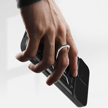 Acheter Avizar Coque Antichoc pour iPhone 15 Pro Max Cache Caméra Coulissant Bague Noir