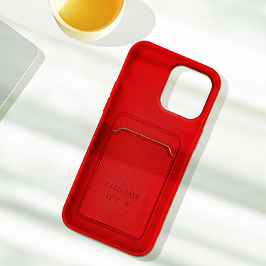 Acheter Avizar Coque pour iPhone 14 Pro Silicone Souple Porte-carte Fine Légère  Rouge