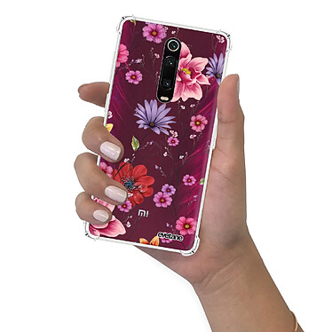 Evetane Coque Xiaomi Mi 9T Pro anti-choc souple angles renforcés transparente Motif Fleurs Multicolores pas cher