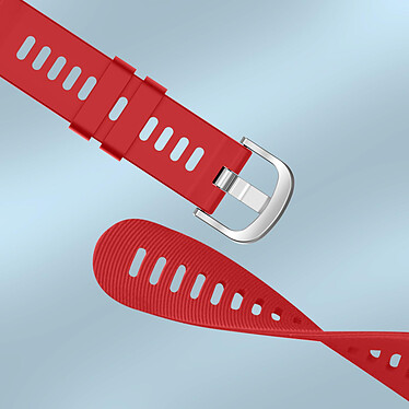 Avizar Bracelet pour Samsung Galaxy Watch Active 2 40mm Silicone Texturé Rouge pas cher
