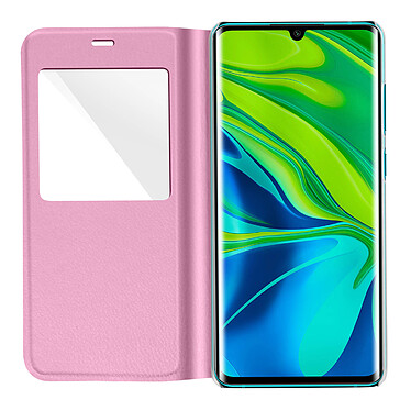 Acheter Avizar Étui Xiaomi Mi Note 10 Lite Fenêtre d'Affichage Clapet Folio Ultra-fin rose