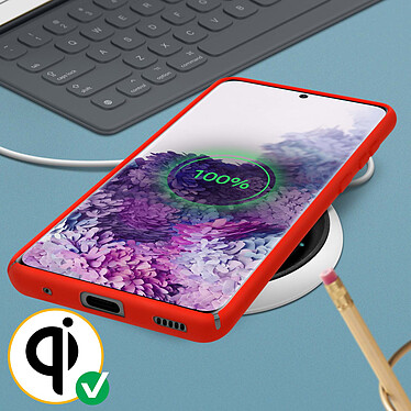 Acheter Avizar Coque Galaxy S20 Plus Semi-rigide Soft Touch Compatible QI rouge