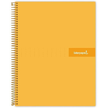 LIDERPAPEL Cahier spirale Crafty couverture contrecollée A5 240p 90g microperforé - Orange x 20