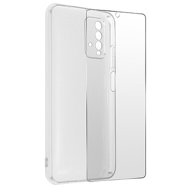 Avizar Coque Xiaomi Redmi 9T Souple et Film Verre Trempé Dureté 9H Transparent