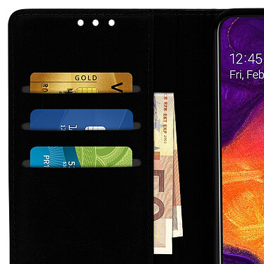 Avizar Housse Galaxy A50 Étui Porte-cartes Fonction Stand Coque Sixties Noir pas cher