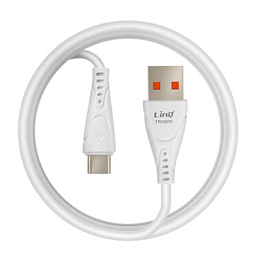 LinQ Câble USB vers USB C Fast Charge 3A Synchronisation Longueur 1m Blanc