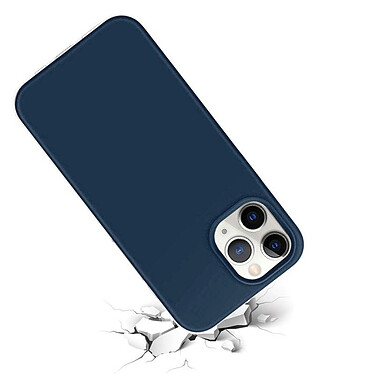 Evetane Lot de 2 Coques iPhone 12/12 Pro transparente Motif et Bleue Antichoc Silicone + 2 Vitres en verre trempé Protection écran pas cher
