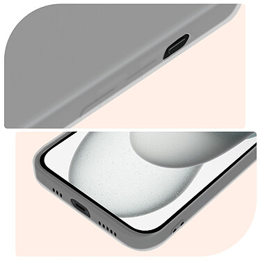 Acheter Avizar Coque pour Apple iPhone 15 Silicone Soft Touch Mate Anti-trace  blanche
