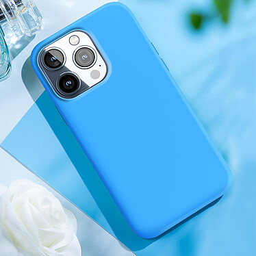 Avis Moxie Coque pour iPhone 15 Pro Max Semi-rigide Intérieur Microfibre Bleu