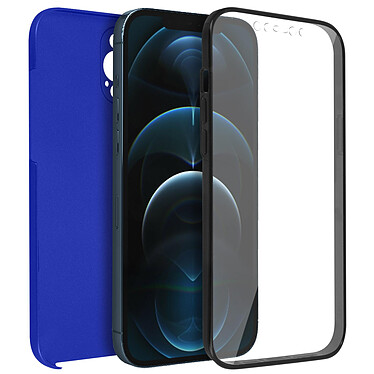 Avizar Coque Apple iPhone 12 Pro Max Protection Arrière Rigide et Avant Souple bleu
