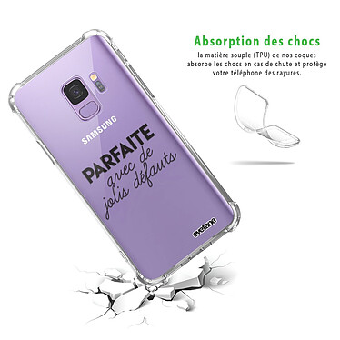 Avis Evetane Coque Samsung Galaxy S9 anti-choc souple angles renforcés transparente Motif Parfaite Avec De Jolis Défauts