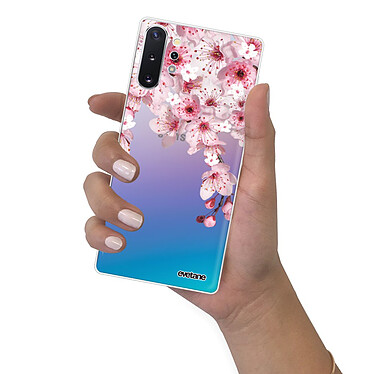 Evetane Coque Samsung Galaxy Note 10 Plus 360 intégrale transparente Motif Cerisier Tendance pas cher