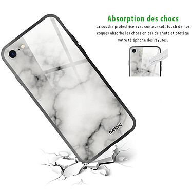 Avis Evetane Coque iPhone 7/8/ iPhone SE 2020/ 2022 Coque Soft Touch Glossy Marbre blanc Design