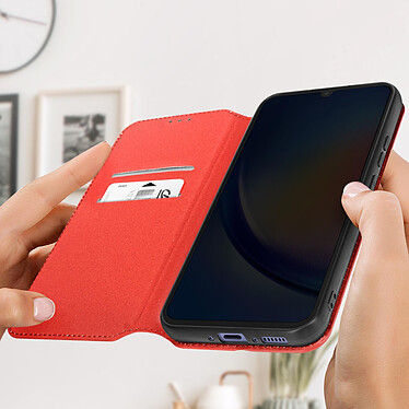 Avis Avizar Housse pour Samsung Galaxy A34 5G Clapet Magnétique Porte-carte Support vidéo  Rouge