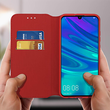 Avis Avizar Housse Huawei P Smart 2019 / Honor 10 Lite Étui Porte-carte Fonction Stand rouge