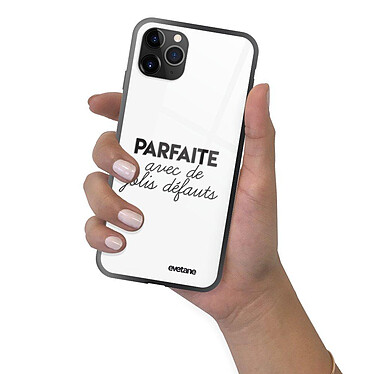 Evetane Coque en verre trempé iPhone 11 Pro Max Parfaite Avec De Jolis Défauts pas cher