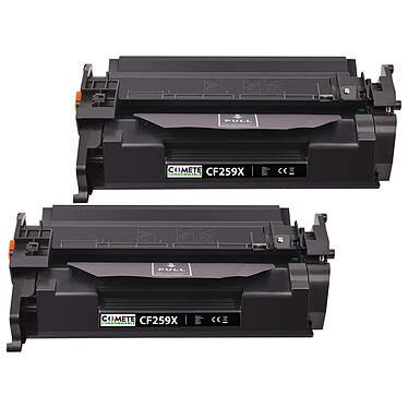 2 Cartouches de toner compatible HP CF259X 59X  (=CF259A 59A Grande capacité) Noir