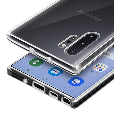 Evetane Coque Samsung Galaxy Note 10 Plus 360° intégrale protection avant arrière silicone transparente Motif pas cher