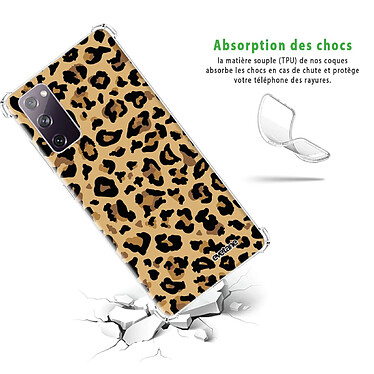 Avis Evetane Coque Samsung Galaxy S20 FE anti-choc souple angles renforcés transparente Motif Léopard Beige