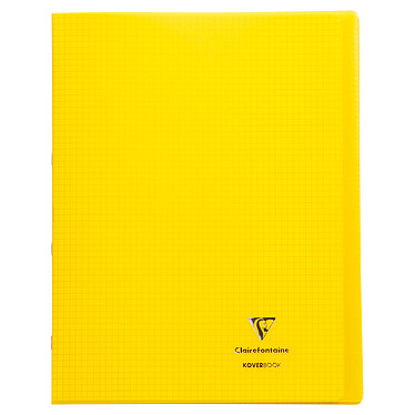 Avis CLAIREFONTAINE Cahier protège-cahier Koverbook Piqué Polypro A4 160 P Q 5x5 Coloris Aléatoire