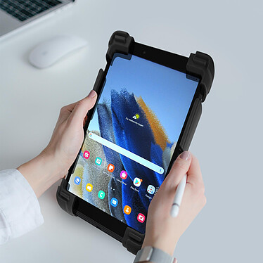 Avizar Coque pour tablette 7.9 à 9 pouces Universel Silicone Gel Bumper Fonction support  noir pas cher