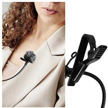 Puluz Micro Cravate Connecteur USB-C Omnidirectionnel avec Bonnette Anti-vent 1.5m pas cher