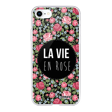 Evetane Coque iPhone 7/8/ iPhone SE 2020 360 intégrale transparente Motif La Vie en Rose Tendance