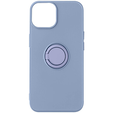 Avizar Coque Silicone pour iPhone 14 Flexible avec Bague Support  Bleu Lavande