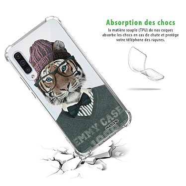 Avis Evetane Coque Samsung Galaxy A50 anti-choc souple angles renforcés transparente Motif Tigre Fashion