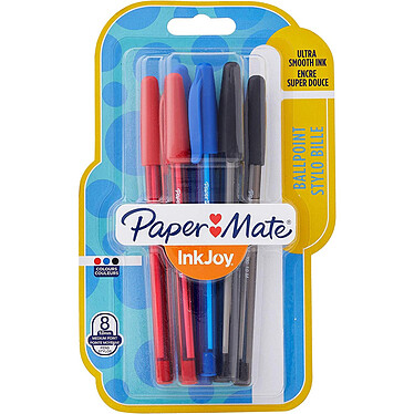 Inkjoy Paper Mate Blister de 8 stylos bille Papermate InkJoy 100 fun  assortis - prix pas cher chez iOBURO- prix pas cher chez iO