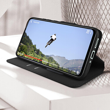 Avizar Étui pour Samsung Galaxy A73 5G Portefeuille Support Vidéo Languette Magnétique  Noir pas cher