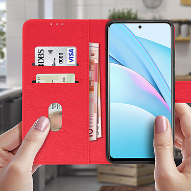 Avis Avizar Étui pour Xiaomi Mi 10T Lite Clapet Portefeuille Support Vidéo  Rouge