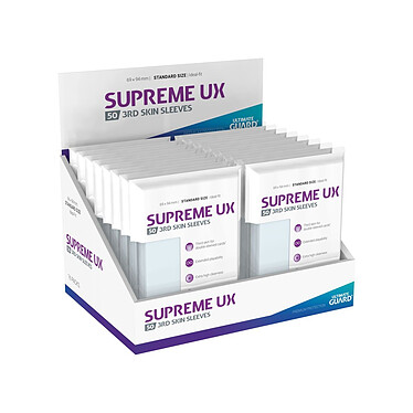 Ultimate Guard - 50 pochettes Supreme UX 3rd Skin Sleeves taille standard Transparent pas cher