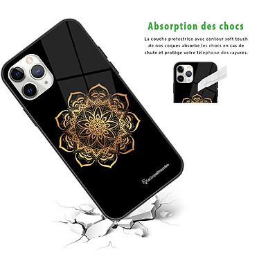 Avis LaCoqueFrançaise Coque iPhone 12 Pro Max Coque Soft Touch Glossy Mandala Or Design