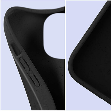 Avizar Coque pour iPhone 15 Pro Silicone gel Anti-traces Compatible QI 100% Recyclable  Noir pas cher