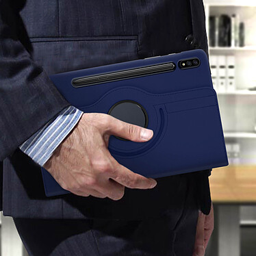 Avis Avizar Housse pour Samsung Galaxy Tab S7 Plus 12.4 et S8 Plus Fonction Support Rotatif 360° Bleu