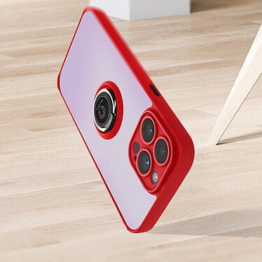 Acheter Avizar Coque pour iPhone 14 Pro Bi-matière Bague Métallique Support Vidéo  rouge