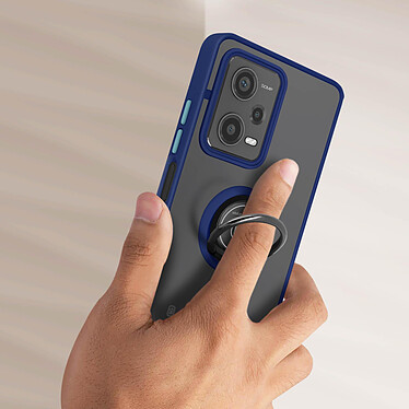 Avis Avizar Coque pour Xiaomi Redmi Note 12 Pro 5G Bi-matière Bague Métallique Support Vidéo  Bleu