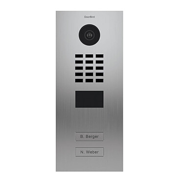 Doorbird - Portier vidéo IP 2 boutons encastré - D2102V-V2-EP Inox