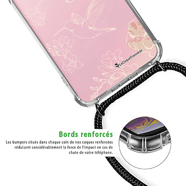 Acheter LaCoqueFrançaise Coque cordon Samsung Galaxy S20 Dessin Fleurs Blanches