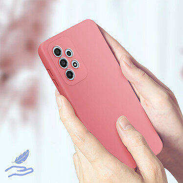 Acheter Avizar Coque pour Samsung Galaxy A33 5G Silicone Semi-rigide Finition Soft-touch Fine  Rose Pâle