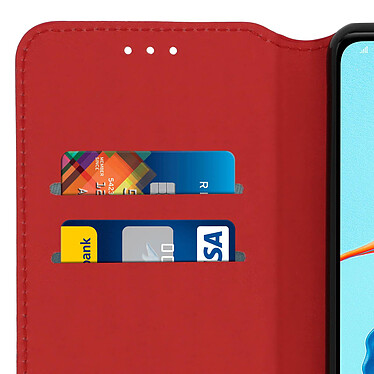 Avizar Housse Huawei P30 Lite Étui Folio Portefeuille Fonction Support rouge pas cher
