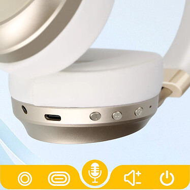 Avis Blue Star Casque Bluetooth Autonomie 40h Microphone Boutons Multifonctions Blanc